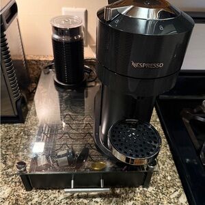 Nespresso Glossy Black Coffee Maker